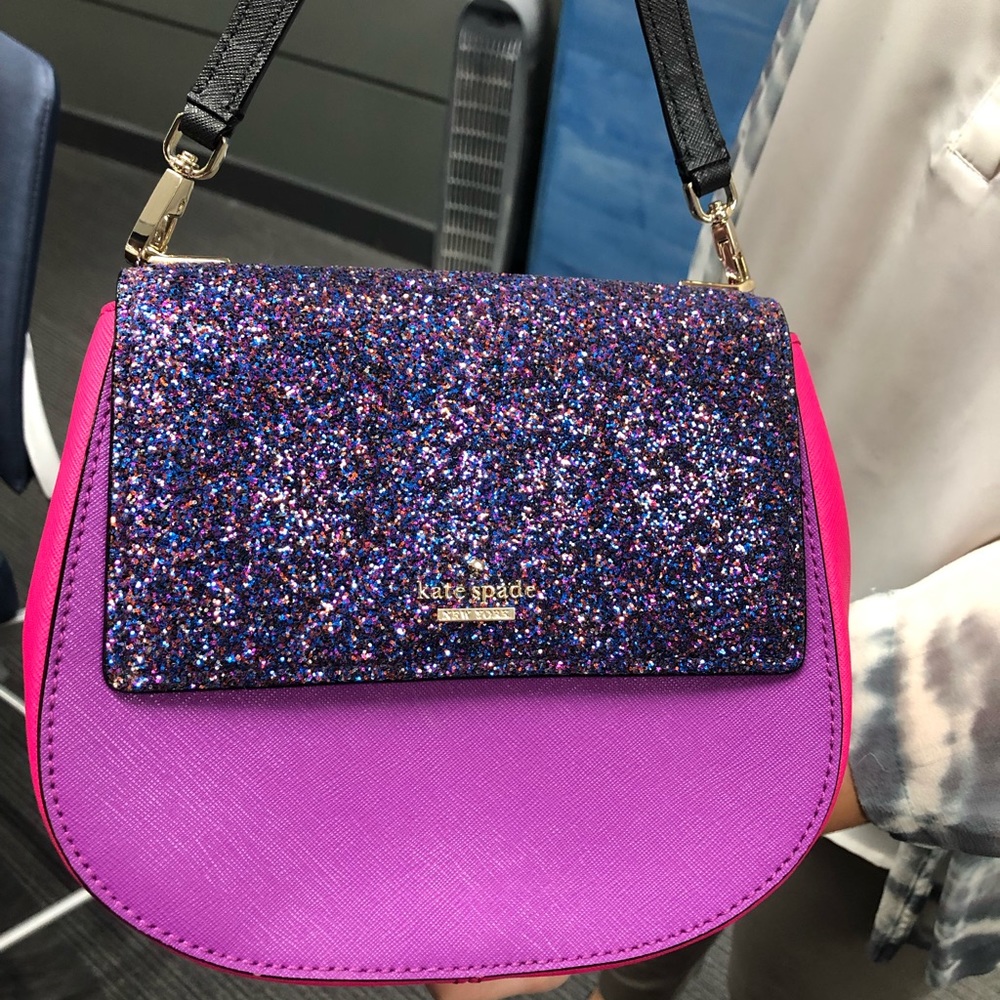 Kate Spade Byrdie glitter crossbody
